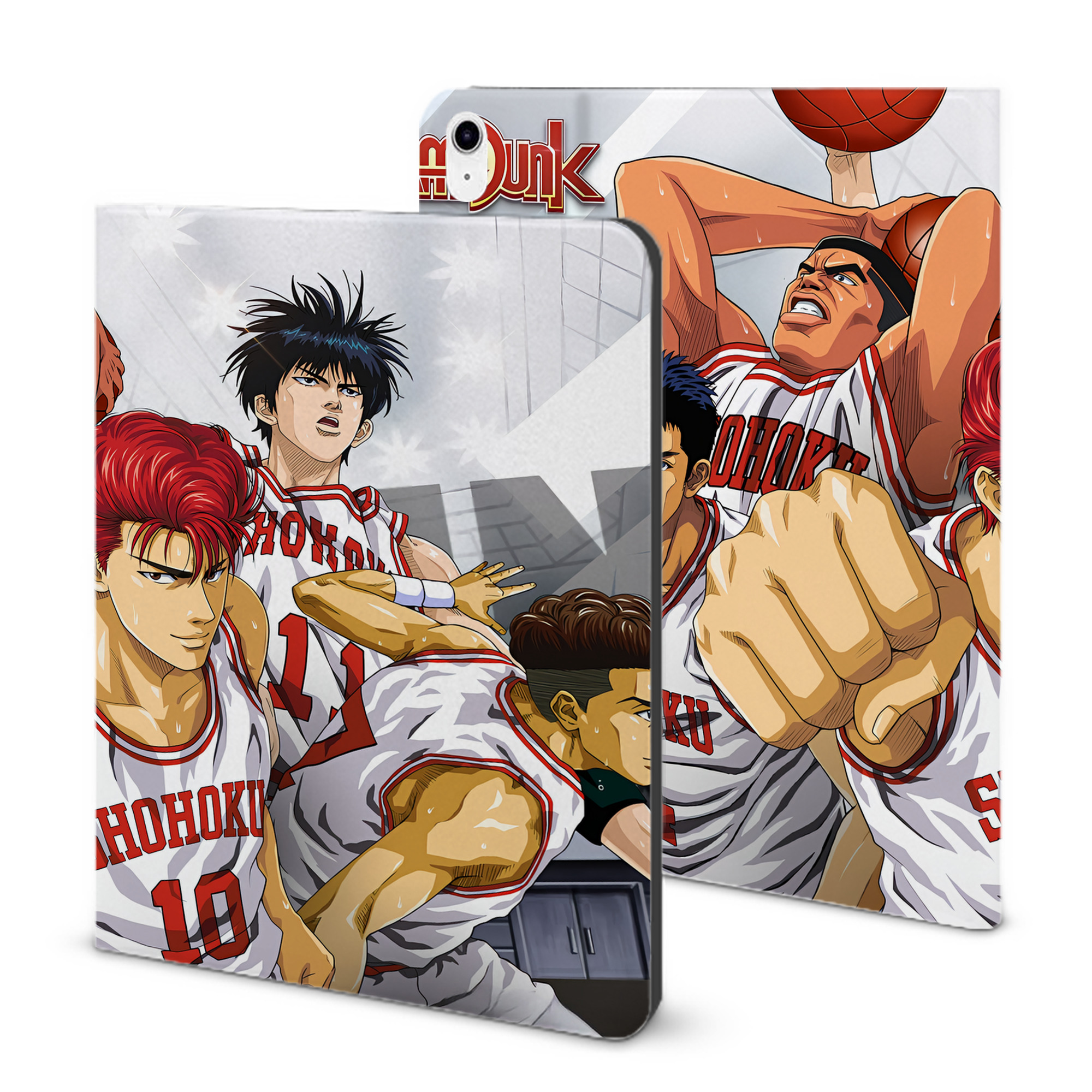 （画像用） SLAM DUNK／スラムダンク IPad ケース ブック型 PUレザー TPU 耐衝撃 軽量 薄型 ペン収納なし 全面保護 IPad 各モデル対応